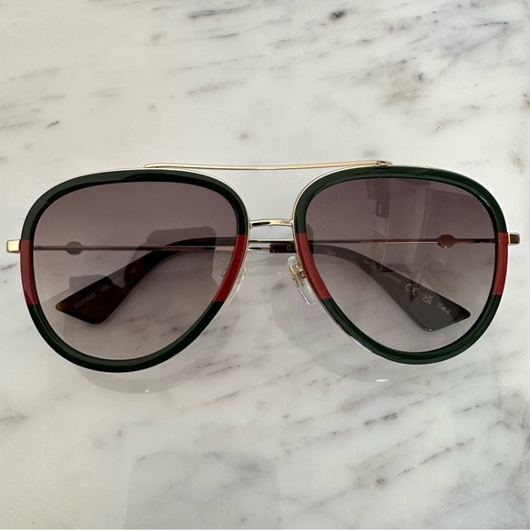 New! Authentic Gucci Aviator Sunglasses - Picture 9 of 13